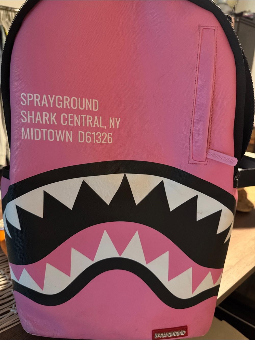 Sprayground Pink Shark Mouth Backpack